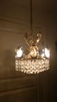 RETRO - VACKER KRISTALLKRONA KRISTALL LAMPA - FINT SKICK