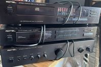 Rotel musik anläggning. bestående av tre delar.
