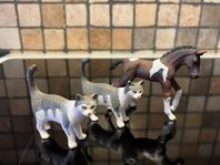Schleich katter och häst