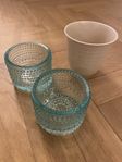 Ljuslyktor Iittala, glas, skål, fat, kopp- allt för 250kr