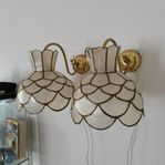 Vägglampor Snäckskal ett par retro-vintage 1900 tal mässi