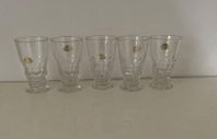 5 kosta boda glas med guldkant - dessert/snaps/likörglas