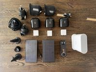 Arlo Pro 4 + Doorbell + Basstation + Solceller säljes