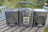 Dubbelkassetbandspelare JVC Pc X101 BK, vintage