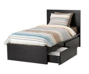 2 st Malm sängstomme svart 90 cm 