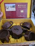 Vintage kinesisk Yixing Zisha lila lera tekanna set