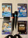 SingStar PS2 paket – Mikrofoner + 4 svenska spel