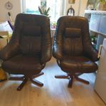 2 st Skinnfåtöljer