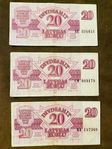 Latviska Sedlar - 20 Rublu