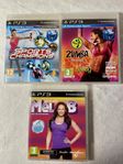 PS3 Fitness-bundle – 3 spel i fint skick (Move-kompatibla)