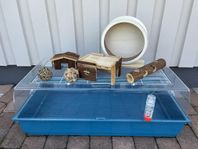 Stor hamsterbur med tillbehör