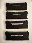 2x8gb Corsair vengeance ddr4 3000mhz RGB + 2x RGB dummy