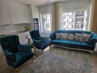 Elegant soffgrupp i sammet – Mycket fint skick!