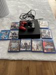 PS4 PRO 1TB - 2 kontroller och 9 spel
