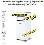 Portabel AC 7000 BTU/h (2050W ut, 810W in) fönsterkit ingå