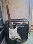 Squire stratocaster gitarr och Hughes & Kettner förstärkar