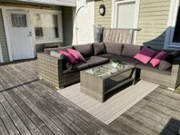 Loungeset soffa + bord