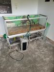 Akvarium 375 liter med JBL 1501 filter och massa tillbehör