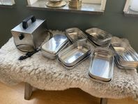 Matlådevärmare med tillhörande matlådor