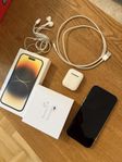 iphone 14 pro med originalbox och alla tillbehör