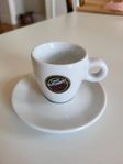 Espressokoppar med fat, IPA porslin Italien NYA