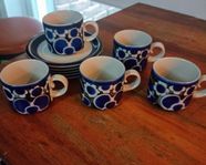 Arabia, Saara. 10 delar. Kaffemuggar med fat