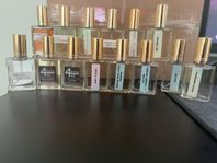14x15ml parfymer. styck pris 150kr packet pris 1200kr