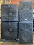 HK 18” basar + wharfedale 15” toppar