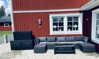 Loungegrupp med förvaringslådor