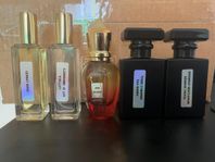 Blandning av 5x30ml parfymer. Niche, designer och arabiska