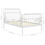 IKEA Utdragbar sängram vit metall 80x(130-200)cm