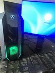 Acer predator 3000 med en asus tuf gaming 24tums skärm. 