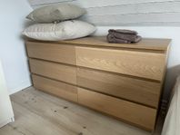 Byrå IKEA Malm med 6 lådor - Ek
