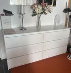 IKEA Malm byrå 6 lådor inkl toppskiva