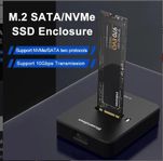 M.2 SATA/NVMe SSD Hölje (extern) med M.2 2280 NVMe-512 GB
