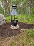 Eldstad 80 hög svart