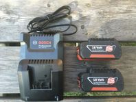 Bosch Professional 2st 3,0Ah batterier + laddare
