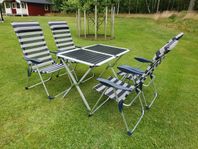 Campingbord med 4 stolar