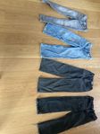 fyra par jeans