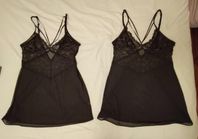 2 st svarta Babydolls/negligéer med spets. Storlek XL.