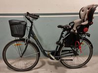 Fin cykel 28" med cykelsits barn.