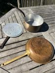 koppargryta och kopparstekpanna
