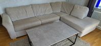 Soffa + soffbord + TV-bänk – komplett vardagsrumspaket