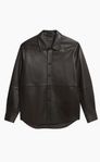 J.Lindeberg - Leather Overshirt (mörkbrun)