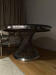 Arin matbord silver/svart
