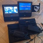 Dubbla portabla DVD-spelare