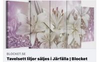 Tavelset Liljor säljes i Viksjö Järfälla för 200kr