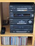 panasonic stereo med högtalare 