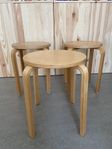 3 st Pallar” Frosta”, böjträ, IKEA Vintage 