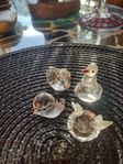4 st. kristallfigurer Svenskt Glas